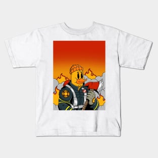 The Fire Fighter Duck Kids T-Shirt